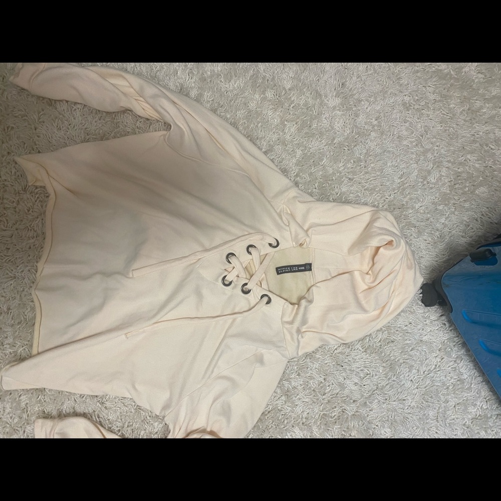Design Lab tie cropped sweatshirt